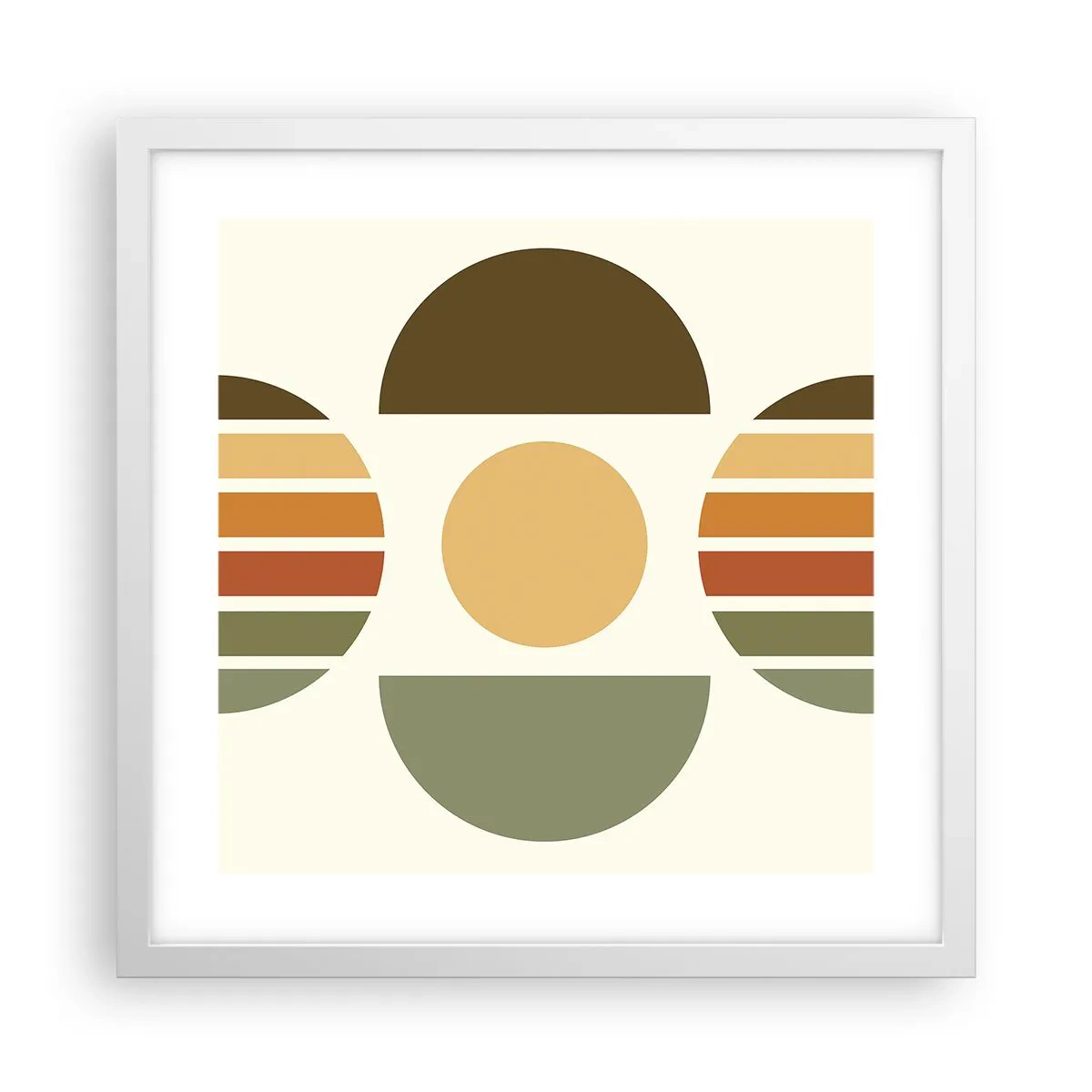 Plagát v bielom ráme - Vo farbách zeme - 40x40 cm
