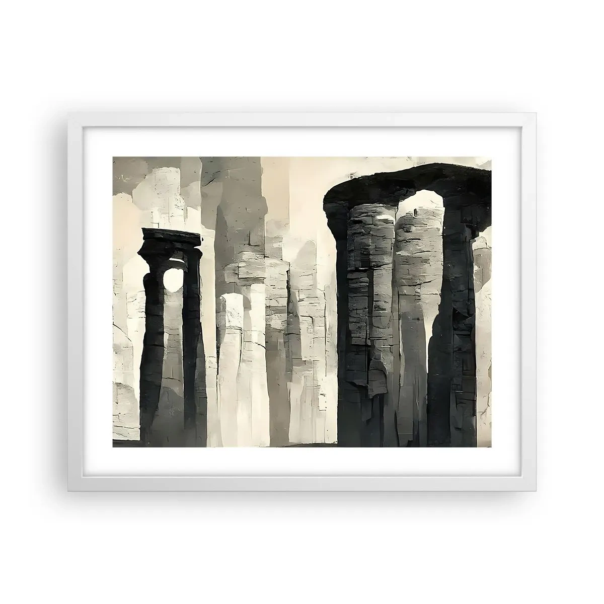 Plagát v bielom ráme - Majestátnosť starožitnosti - 50x40 cm