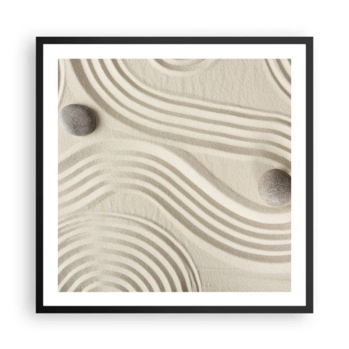 Plagát v čiernom ráme - Dotyk tepla - 60x60 cm