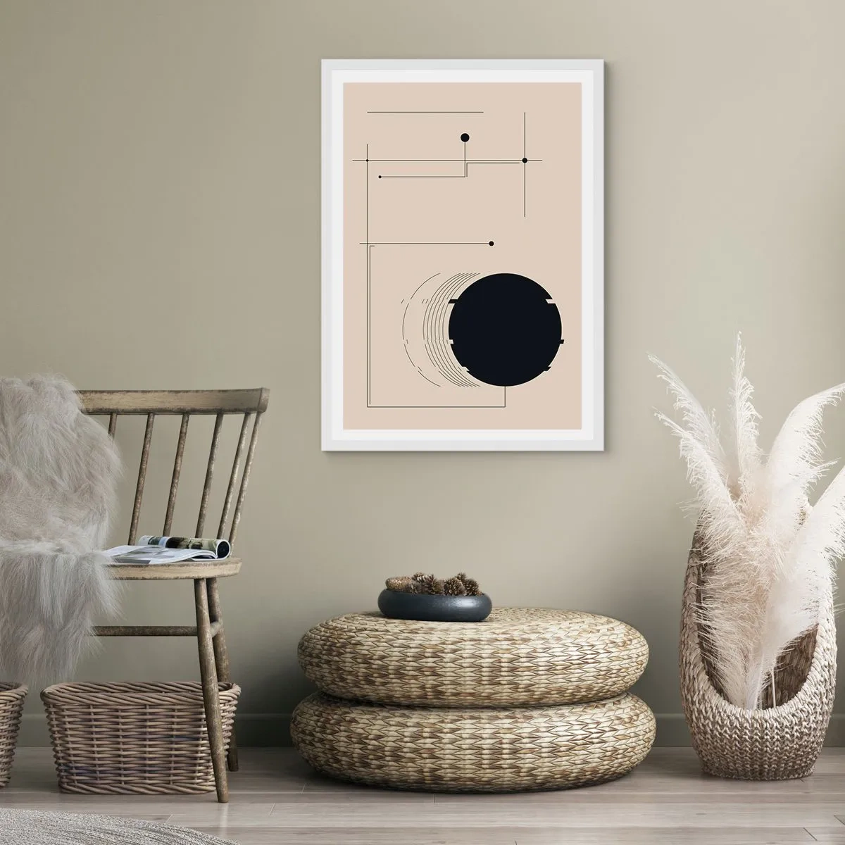 Plagát v bielom ráme - Pružná a dynamická kompozícia - 61x91 cm