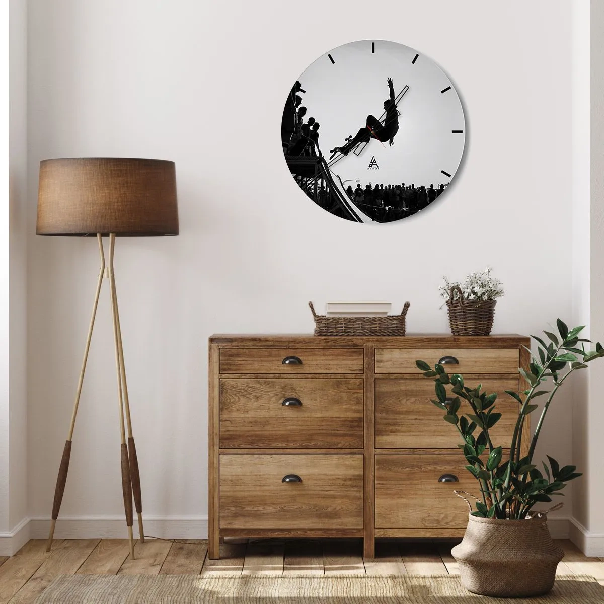 Nástenné hodiny - Hrdinovia a diváci - 40x40 cm