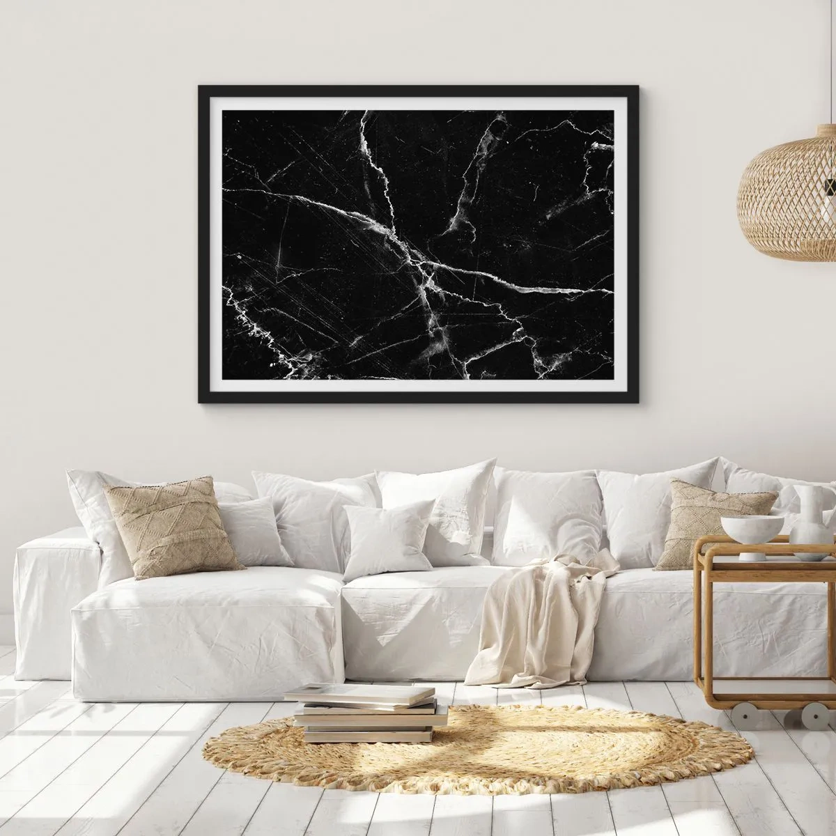 Plagát v čiernom ráme - Tajomný život kameňa - 70x50 cm