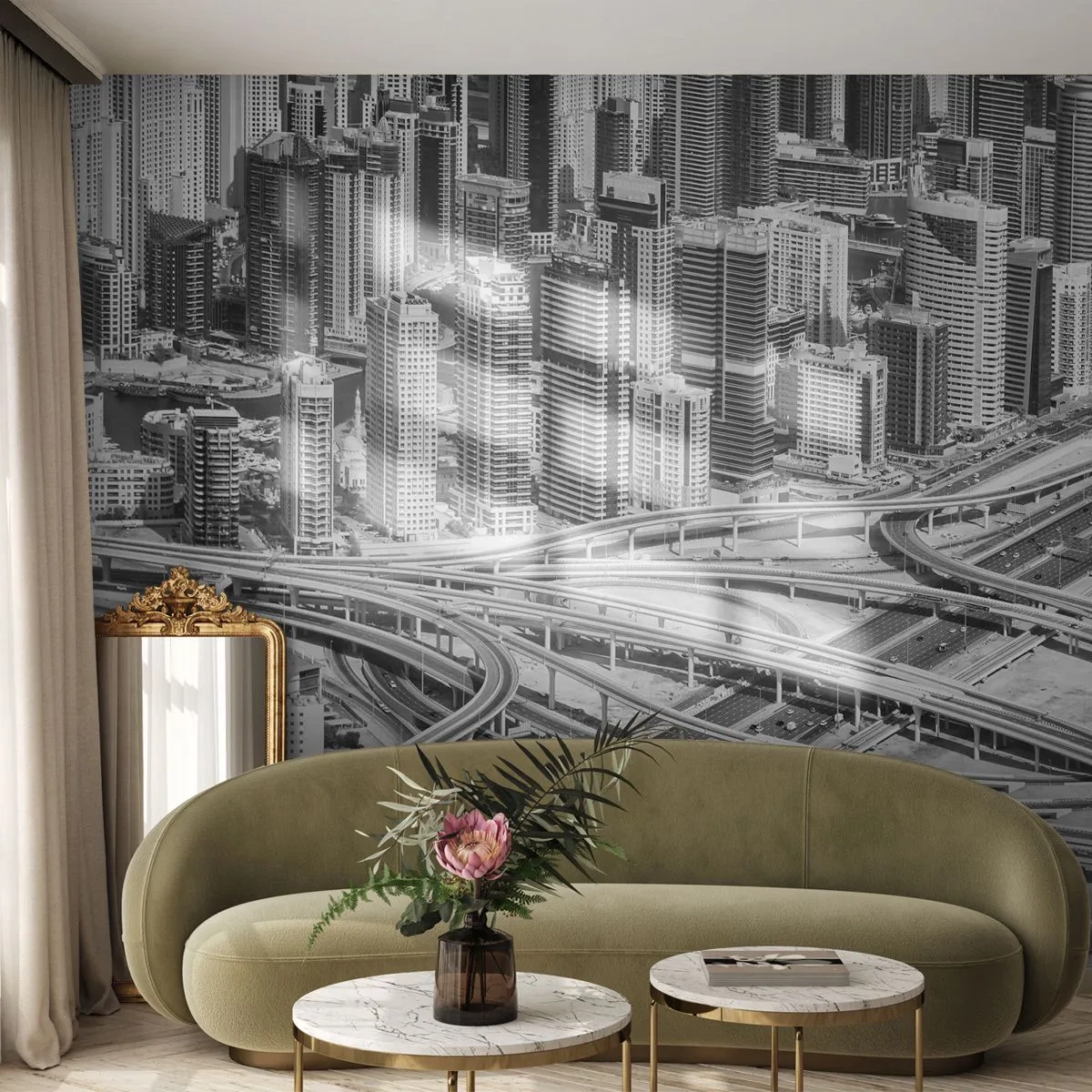 Samolepiaca Fototapeta Deluxe Sticker - Dubaj – neskutočné mesto - Mesto, Architektúra, Metropolis - 100x70 cm