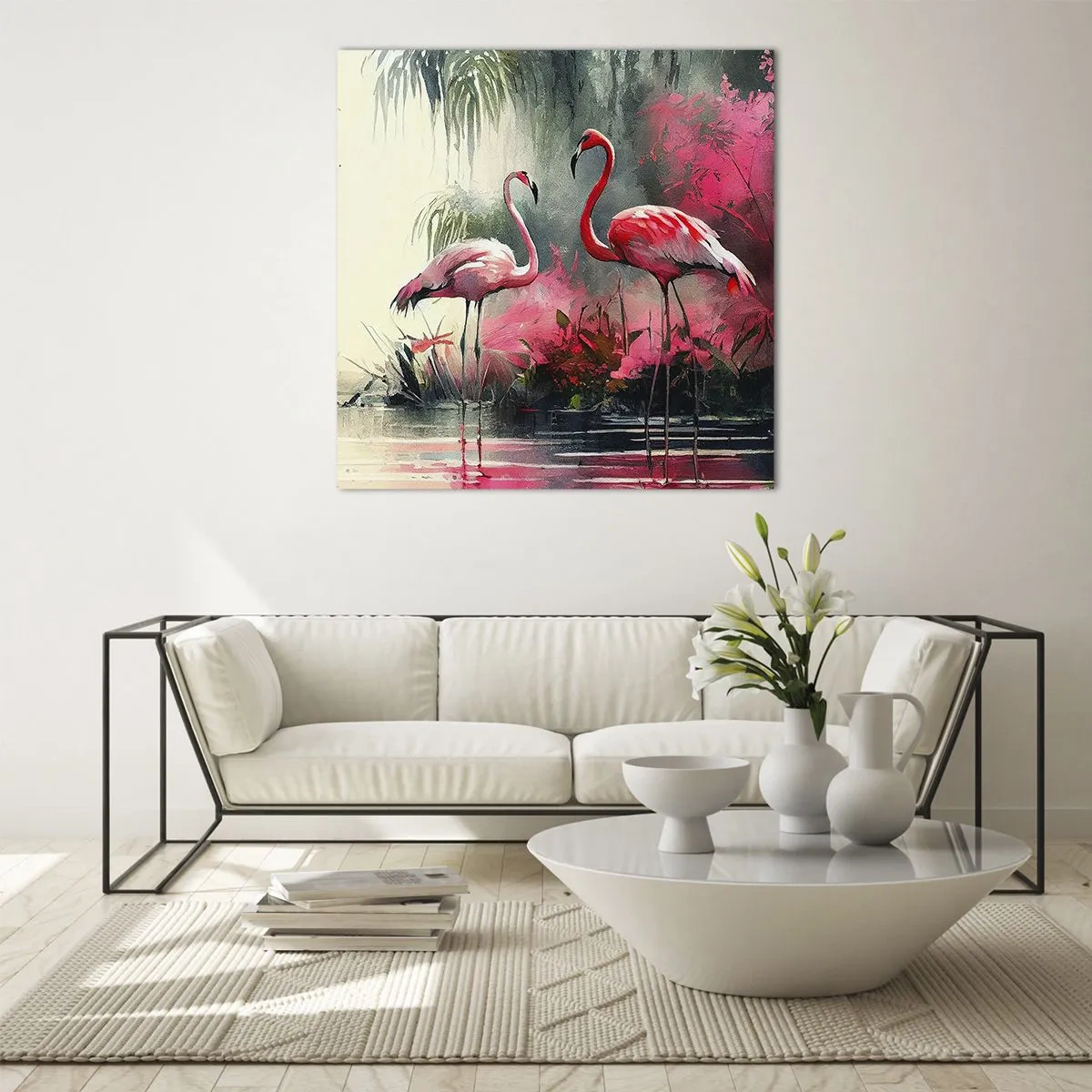 Obraz na skle - Hodiny prírodného kúzla - 60x60 cm