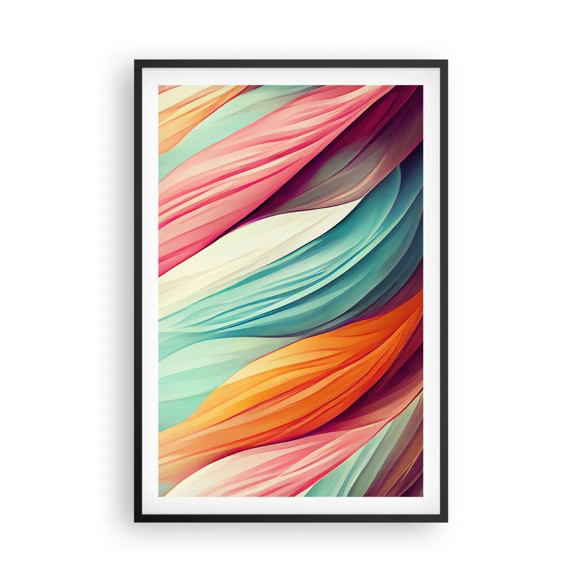 Plagát v čiernom ráme - Dúhový uzol - 61x91 cm