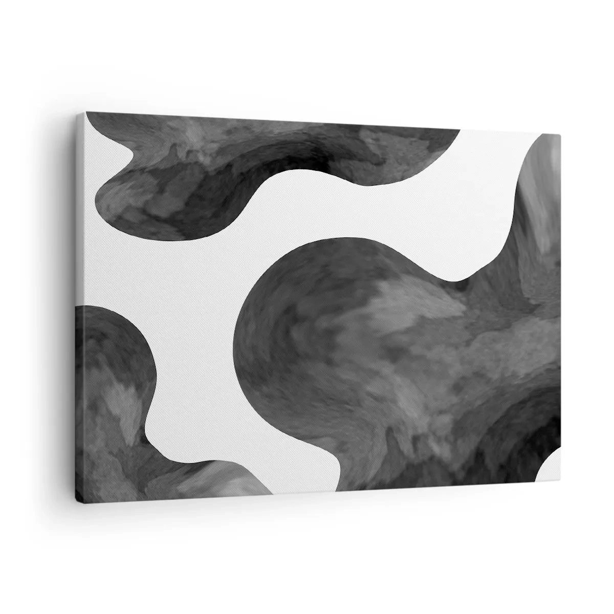 Obraz na plátne - Abstraktný vzor v odtieňoch sivej a bielej - 70x50cm - Mliečna dráha - Moderná nástenná dekorácia do obývacej izby a spálne ARTTOR
