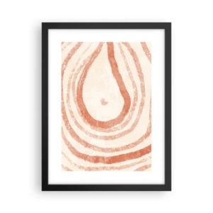 Plagát v čiernom ráme - Koralové kruhy – kompozícia - 30x40 cm
