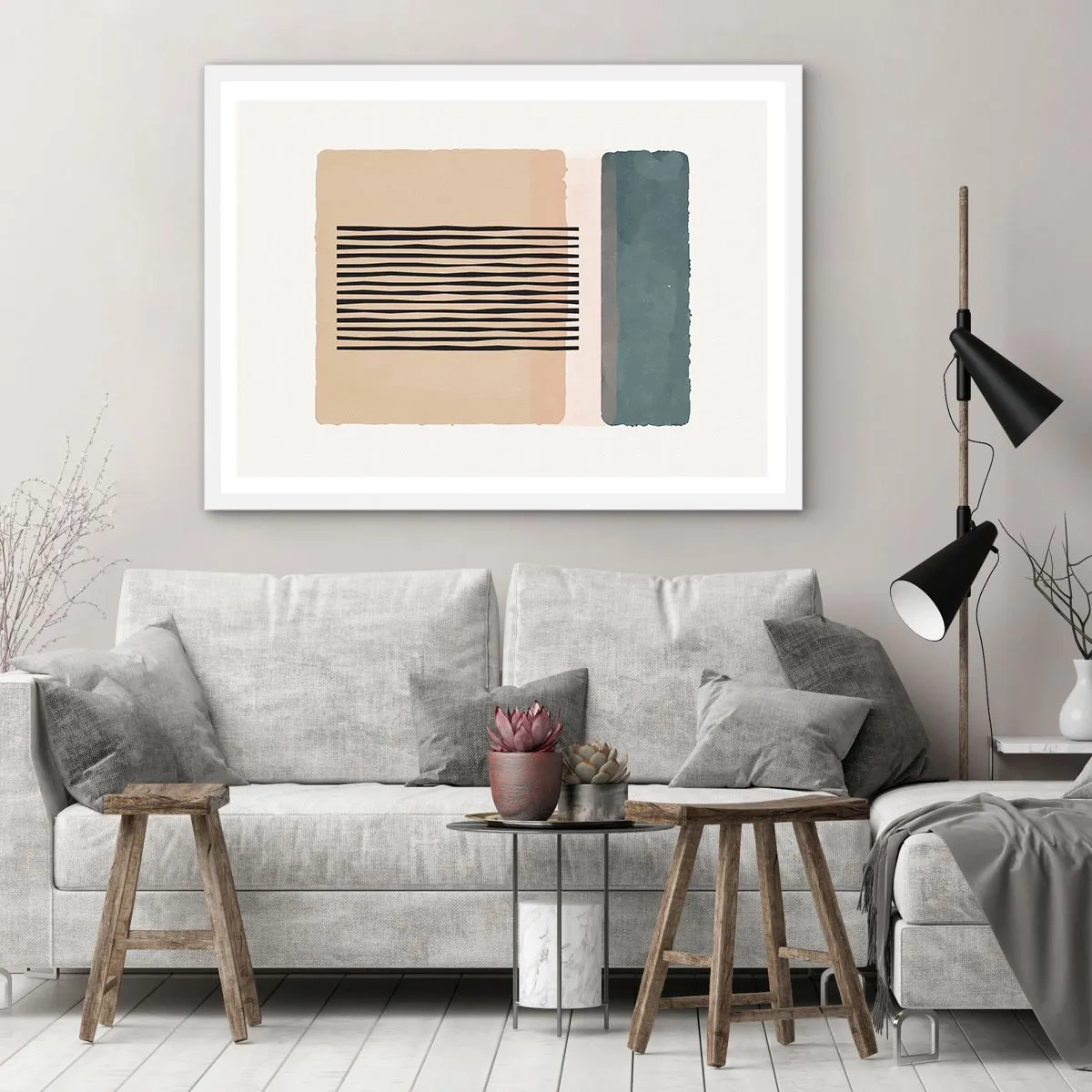 Plagát v bielom ráme - Všetko v poriadku - 91x61 cm