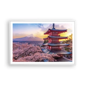 Plagát v bielom ráme - Podstata japonského ducha - 91x61 cm