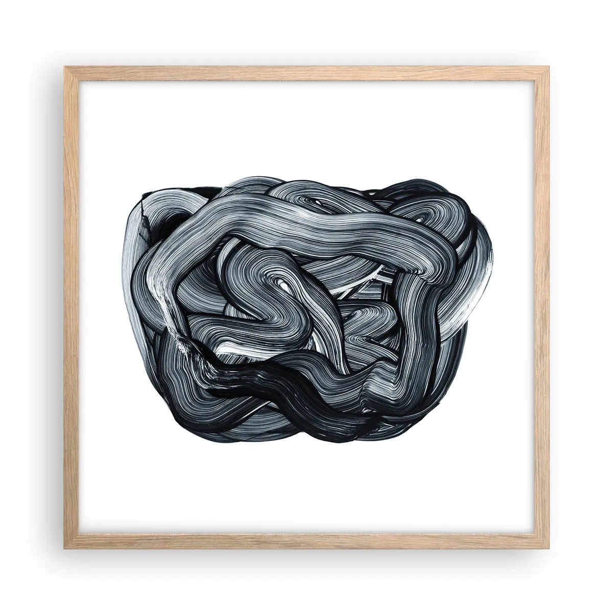 Plagát v ráme zo svetlého duba - Nie je to tak jednoduché - 50x50 cm