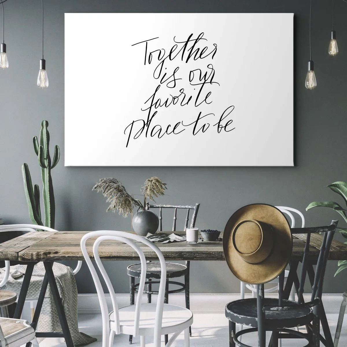 Obraz na plátne - Typografický nápis v elegantnom štýle na bielom pozadí - 70x50cm - Cítite to tiež? - Moderná nástenná dekorácia do obývacej izby a spálne ARTTOR