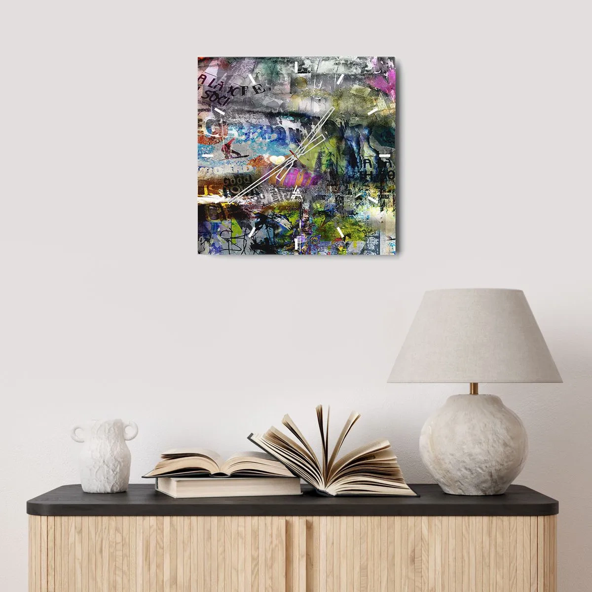 Nástenné hodiny - Koláž spomienok - 30x30 cm