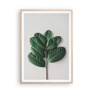 Plagát v ráme zo svetlého duba - Kresba samotnej prírody - 70x100 cm