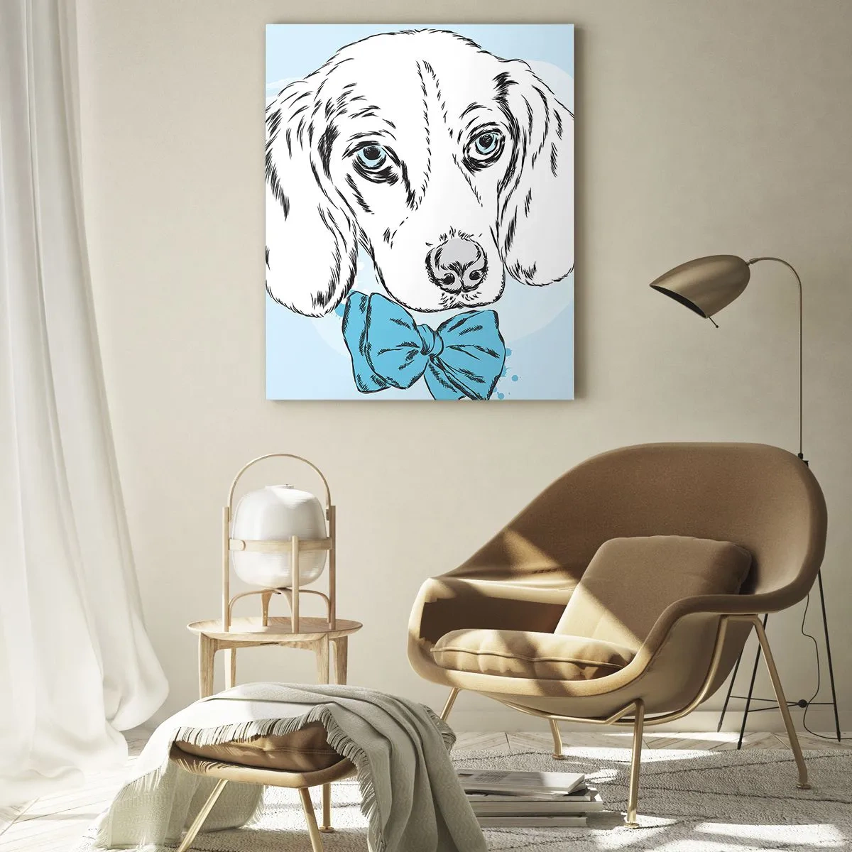 Obraz na skle - Psia elegancia - 50x70 cm