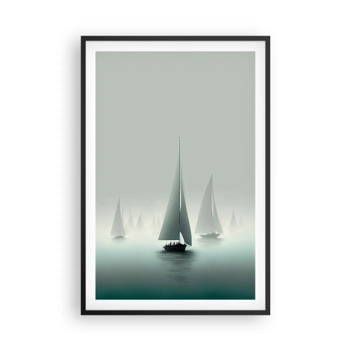 Plagát v čiernom ráme - Postavený z hmly - 61x91 cm