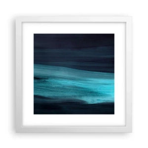 Plagát v bielom ráme - Plávaj s prúdom - 30x30 cm