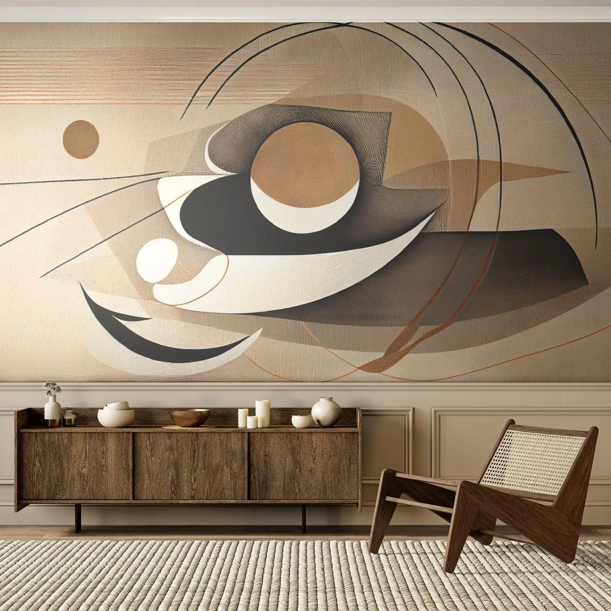 Fototapeta Premium Canvas - Kompozícia: podstata vecí - Abstrakcia, Moderné, Kus - 400x280 cm