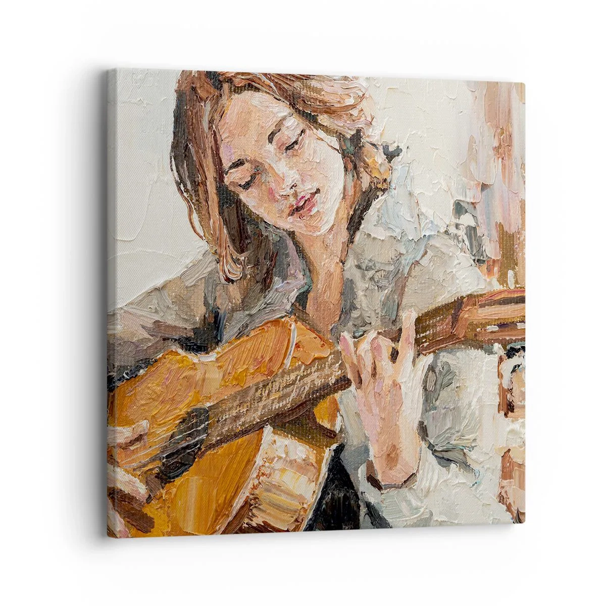 Obraz na plátne - Koncert pre gitaru a dievčenské srdce - 30x30 cm