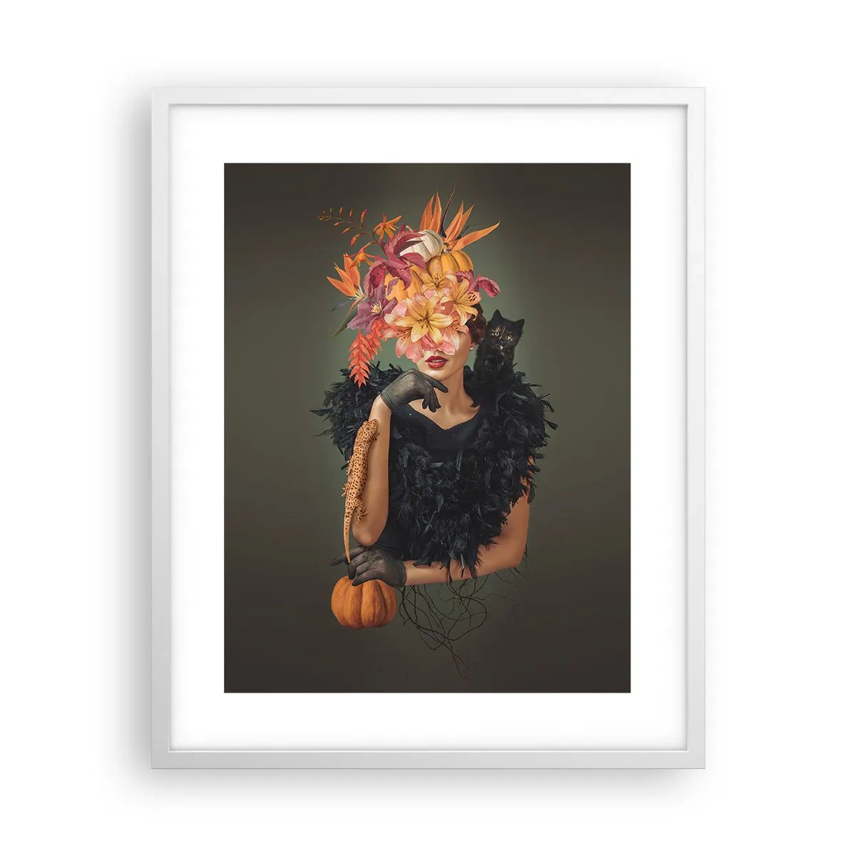 Plagát v bielom ráme - Kúzlo čarodejnice - 40x50 cm