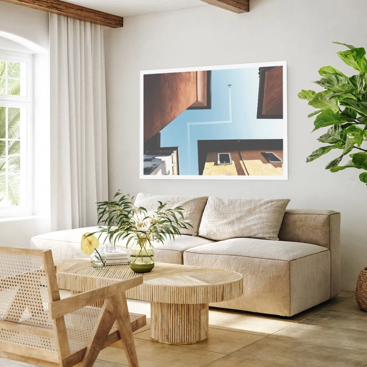 Plagát - Nad mestským labyrintom - 91x61 cm