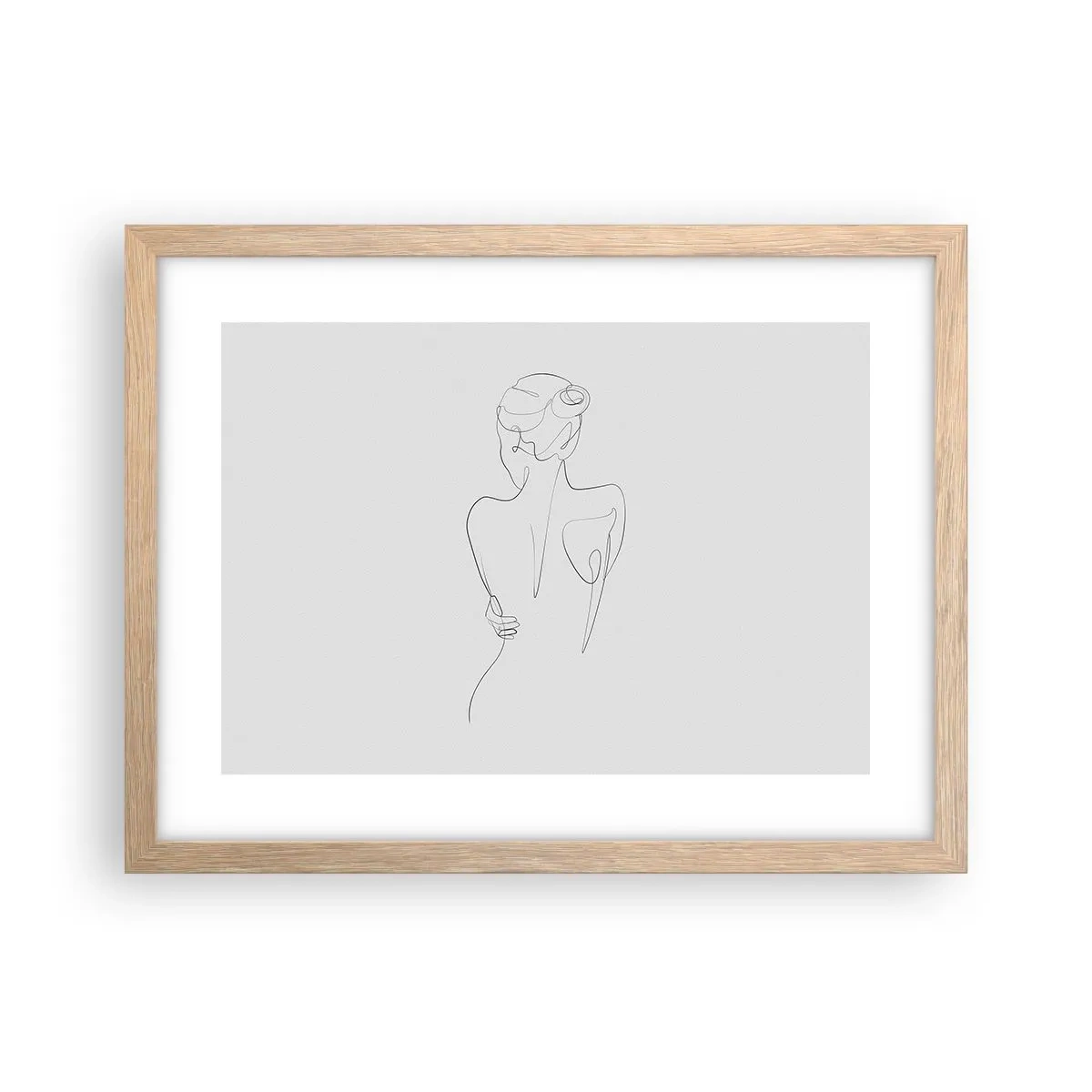 Plagát v ráme zo svetlého duba - Hudba tela - 40x30 cm