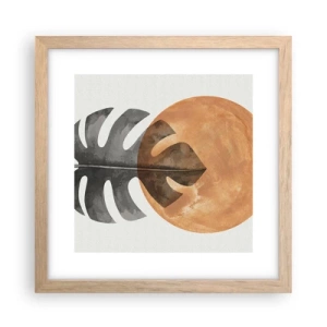 Plagát v ráme zo svetlého duba - Vždy slnko - 30x30 cm