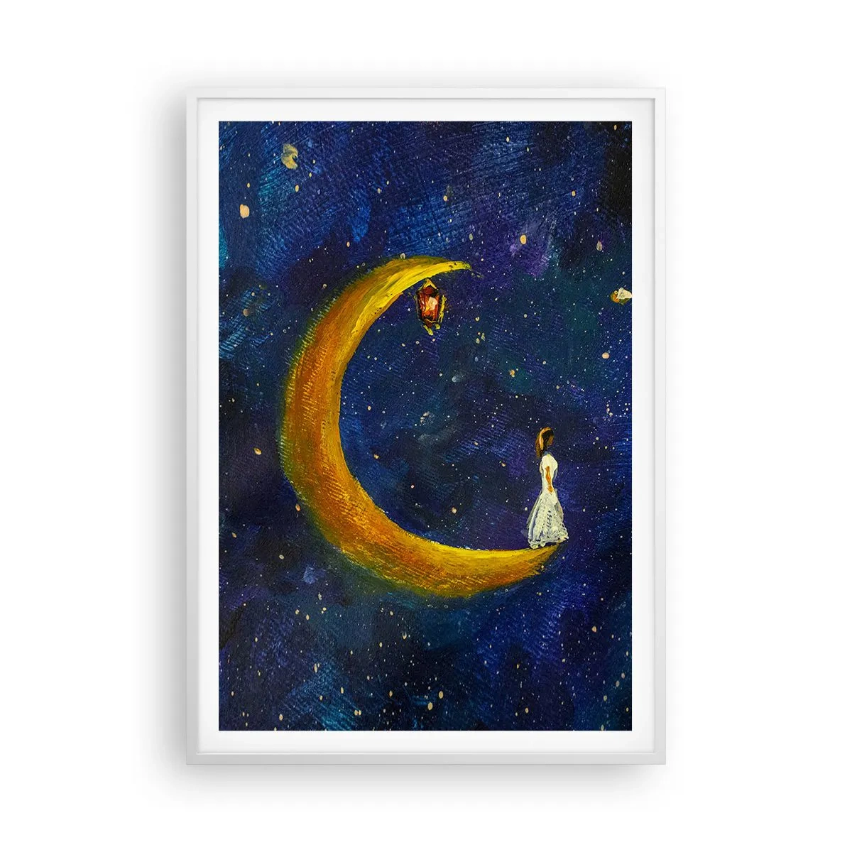 Plagát v bielom ráme - Volanie sveta - 70x100 cm