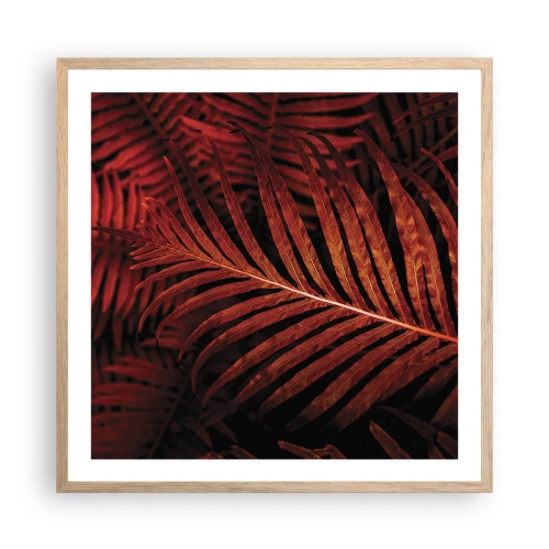 Plagát v ráme zo svetlého duba - Žiar života - 60x60 cm