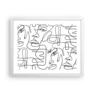 Plagát v bielom ráme - V spletených emóciách - 50x40 cm
