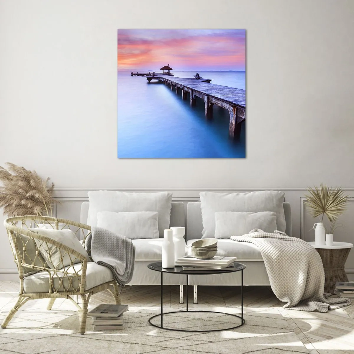 Obraz na skle - More pokoja až po horizont - 70x70 cm