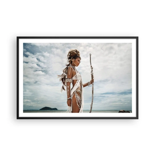 Plagát v čiernom ráme - Kráľovná trópov - 91x61 cm