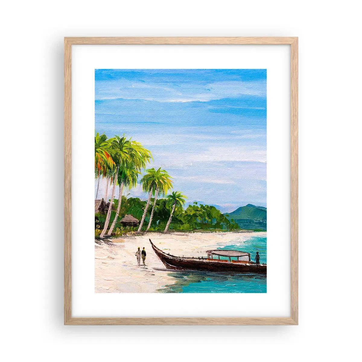 Plagát v ráme zo svetlého duba - Exotický sen - 40x50 cm