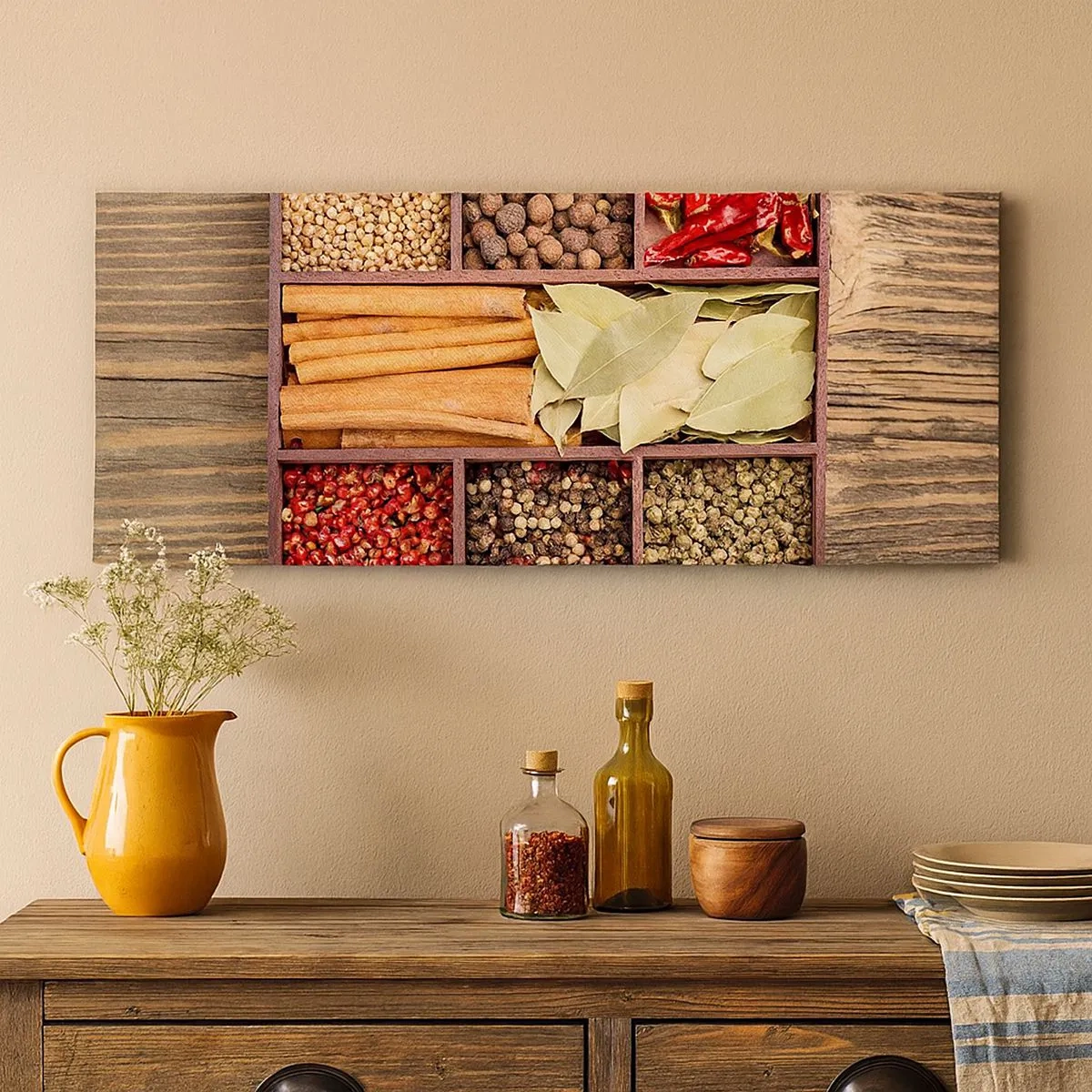 Obraz na plátne - Poriadok tvarov, buket vôní - 100x40 cm