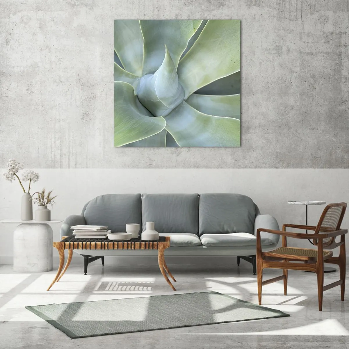 Obraz na skle - Zrodenie zelene - 60x60 cm