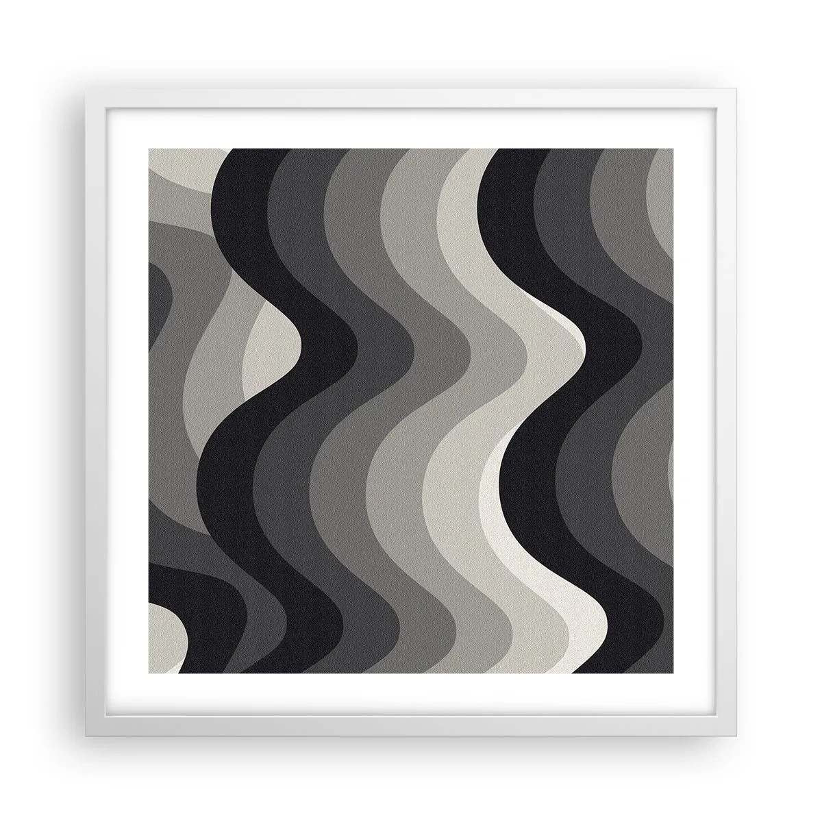 Plagát v bielom ráme - Vlna za vlnou - 50x50 cm