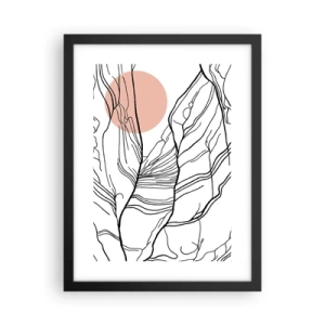 Plagát v čiernom ráme - V sieti vetvičiek - 30x40 cm