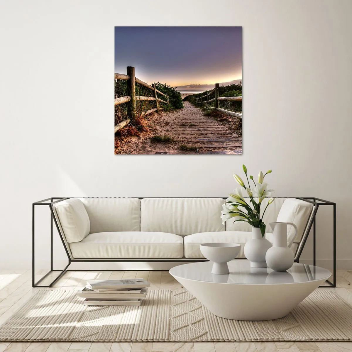 Obraz na skle - Už je vidieť cieľ - 40x40 cm