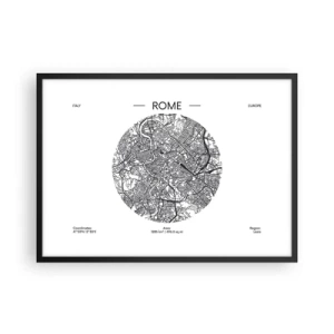 Plagát v čiernom ráme - Anatómia Ríma - 70x50 cm