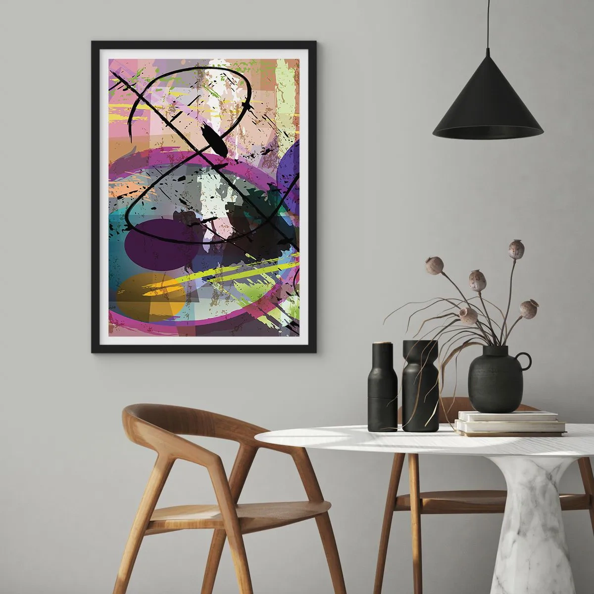 Plagát v čiernom ráme - Možno priamo alebo okolo - 61x91 cm