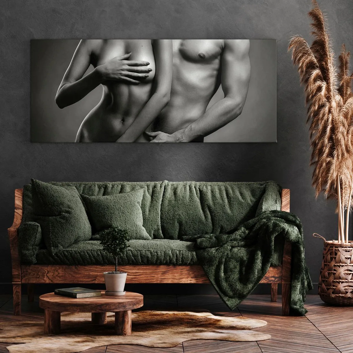 Obraz na plátne - Adam a Eva - 100x40 cm
