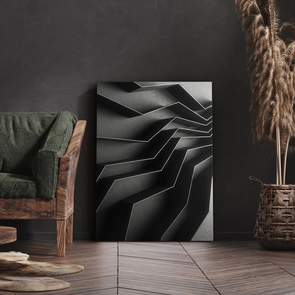 Obraz na plátne - Priestorový poriadok - 55x100 cm