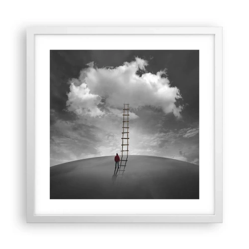 Plagát v bielom ráme - Všetko je možné - 40x40 cm