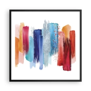 Plagát v čiernom ráme - Hore a dole - 60x60 cm