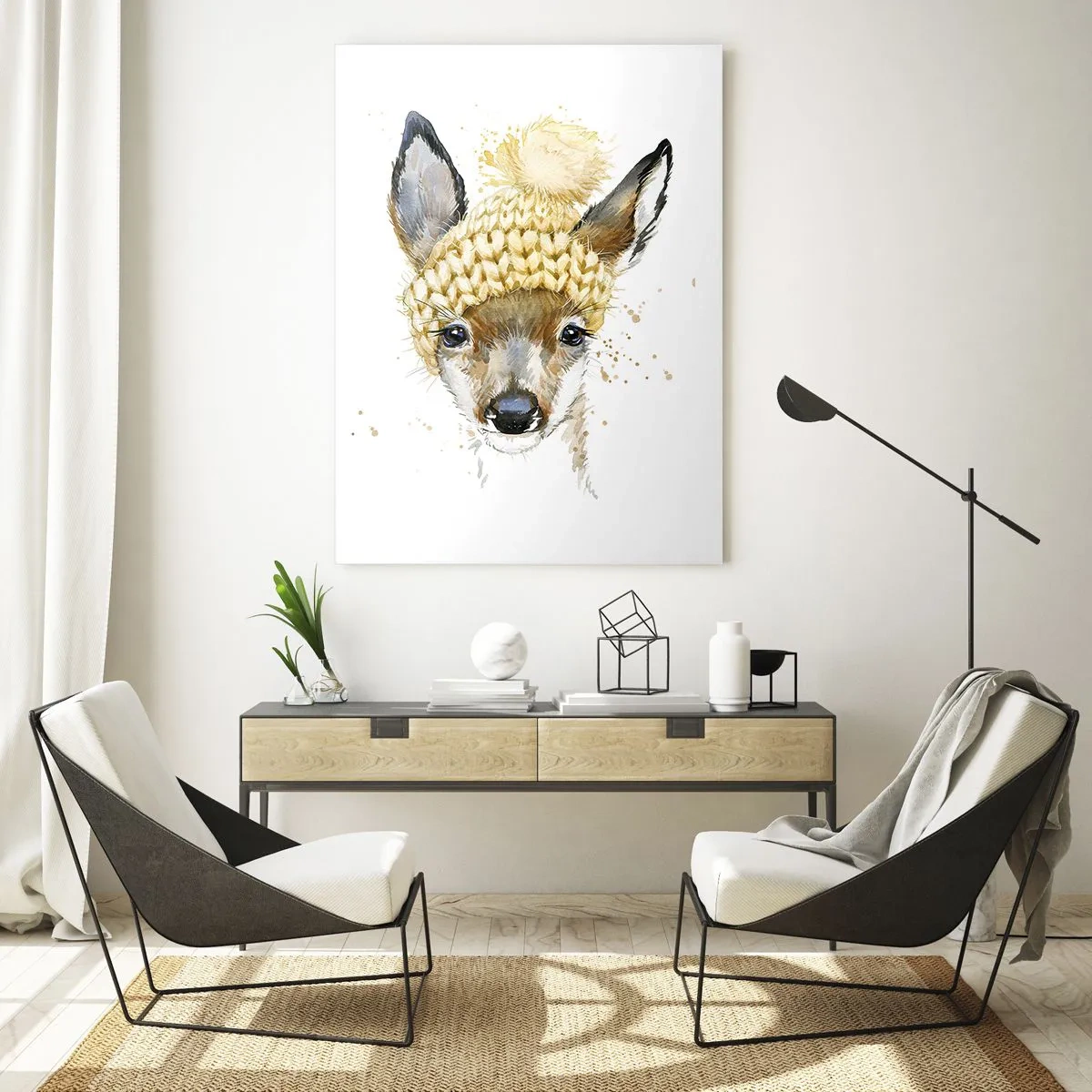 Obraz na skle - V zime v snežnom lese - 80x120 cm