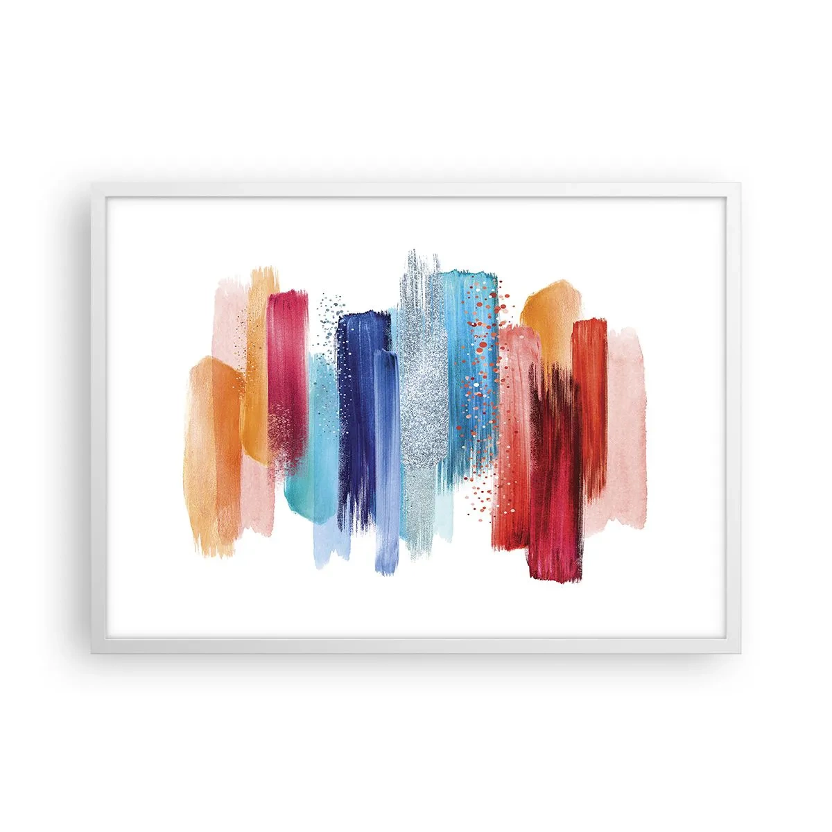 Plagát v bielom ráme - Hore a dole - 70x50 cm