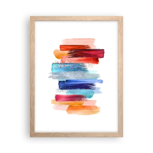Plagát v ráme zo svetlého duba - Hore a dole - 30x40 cm