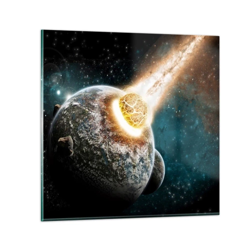 Obraz na skle - Skaza alebo narodenie? - 40x40 cm