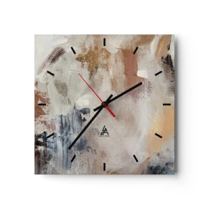 Nástenné hodiny - Hmlistá abstrakcia - 40x40 cm