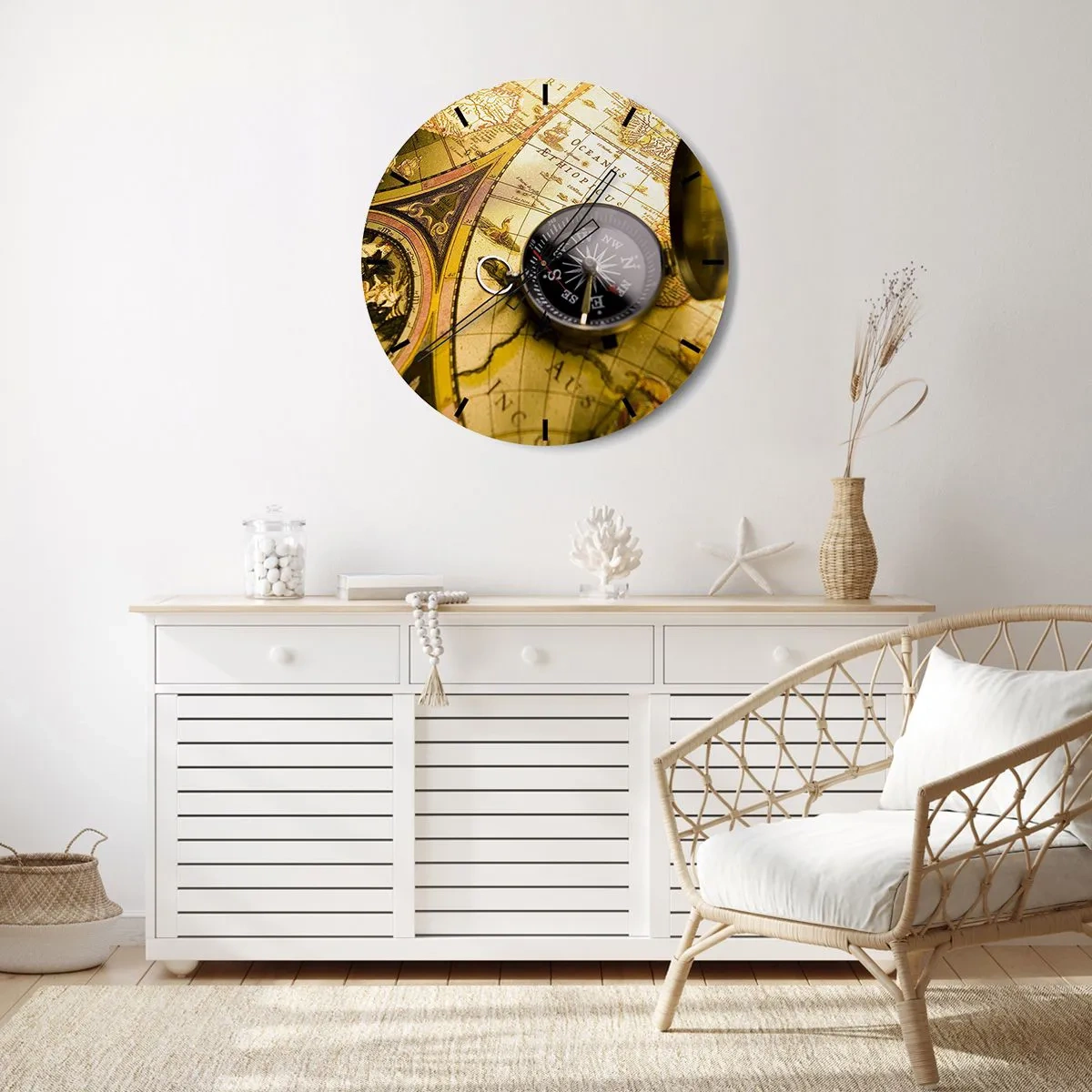 Nástenné hodiny - Čo tak na koniec sveta? - 40x40 cm