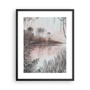 Plagát v čiernom ráme - Denník cestovateľa z 19. storočia - 40x50 cm